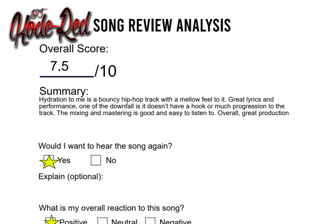 review your music and give you feedback